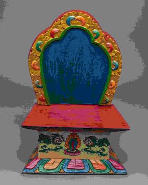 Wooden Altar Throne | Altar Deco | Tibetan Wooden Throne | Spiritual Centerpiece | Home Decor | Spiritual Gift | Tibetan Buddhism
